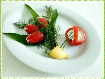 Rezept: „Tulpen Strauß“ mit Bärlauchsauce als Frühlingsanfangs-Begrüßung Bild Nr. 18 „Tulpen Strauß“ mit Bärlauchsauce als Frühlingsanfangs-Begrüßung - Rezept - Bild Nr. 18