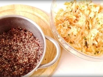 Rezept: Kartoffel-Möhren Puffer mit „dem Korn der Inkas“ verfeinert Bild Nr. 12 Kartoffel-Möhren Puffer mit „dem Korn der Inkas“ verfeinert - Rezept - Bild Nr. 12