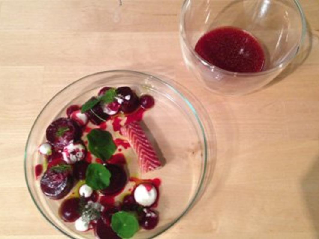 Rote Bete mit Räucheraal und Joghurt - von Das perfekte Dinner