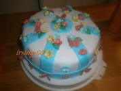 Frühlings Torte mit Mandarinen-Quark-Füllung und Fondantdecke - Rezept