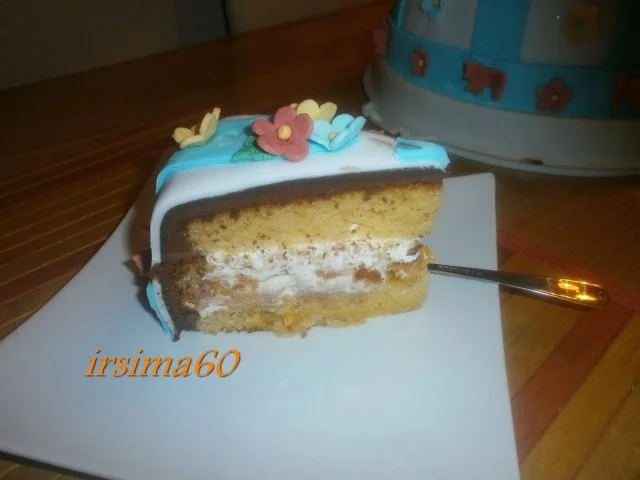 Frühlings Torte mit Mandarinen-Quark-Füllung und Fondantdecke - Rezept - Bild Nr. 2