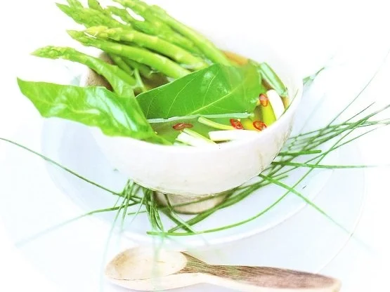 Spargelsuppe mit asiatischen Kräutern - Rezept