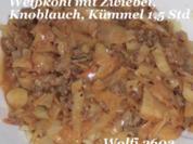Gemüse : Schmor-Gemüse Weißkohl mit Thüringer und Türkischem Hackfleisch - Rezept
