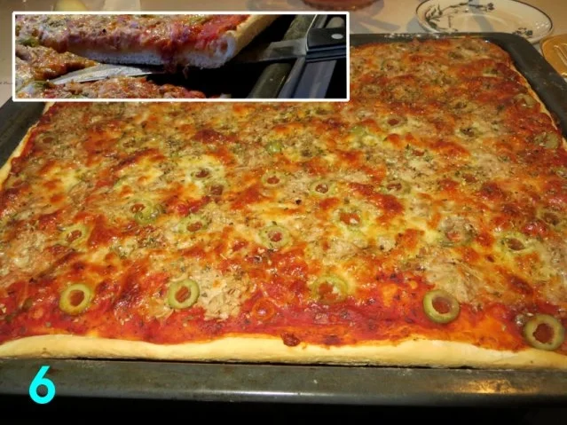 Rezept: Schnelle Pizza Thunfisch im E-Herd Bild Nr. 6 Schnelle Pizza Thunfisch im E-Herd - Rezept - Bild Nr. 6