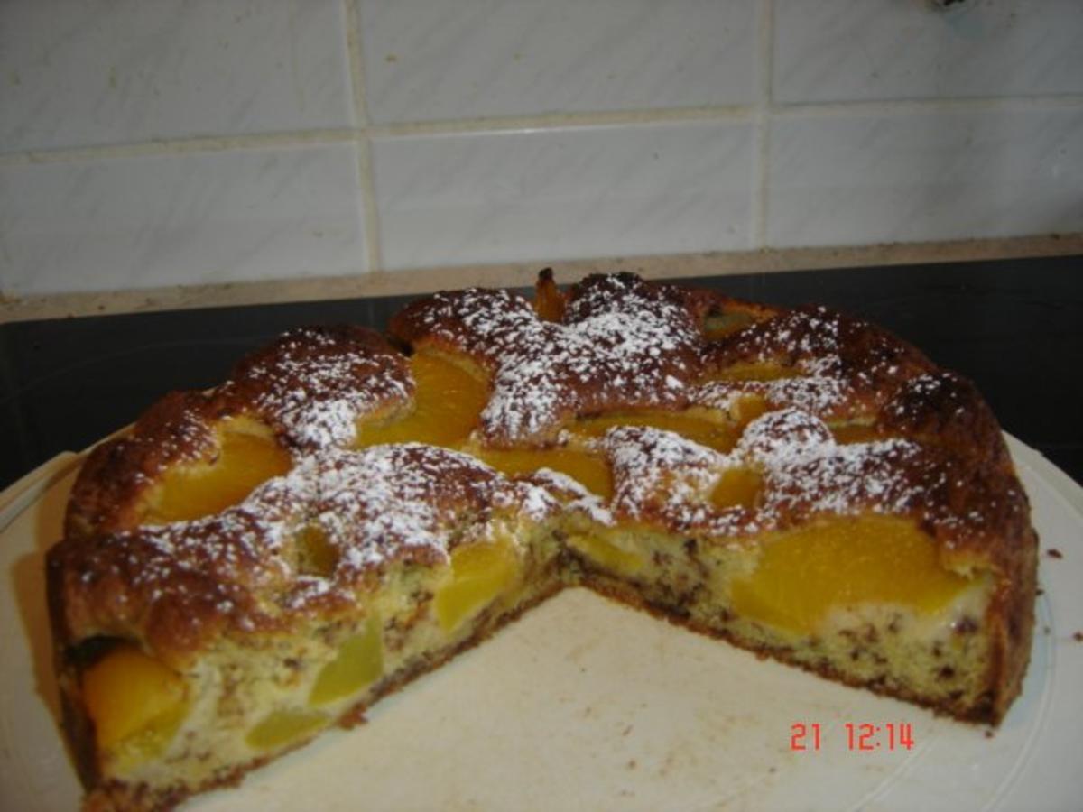 StracchiatellaKuchen mit Pfirsiche - Rezept - Bild Nr. 2