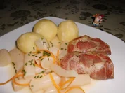 Schwarzwurzeln in Orangensahne>> - Rezept
