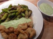 Kalbskopf im Bierteig mit Joghurt-Kräuter Dip - Rezept
