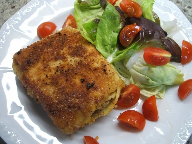 Pfannkuchen: Panierte Pfannkuchen mit pikanter Füllung - Rezept - Bild Nr. 2