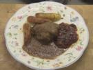 Kalbsbäckchen mit Zwiebelconfit und 'La Ratte' geröstet - Rezept