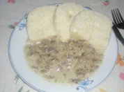 Champignonsauce mit böhmische Knedl - Rezept