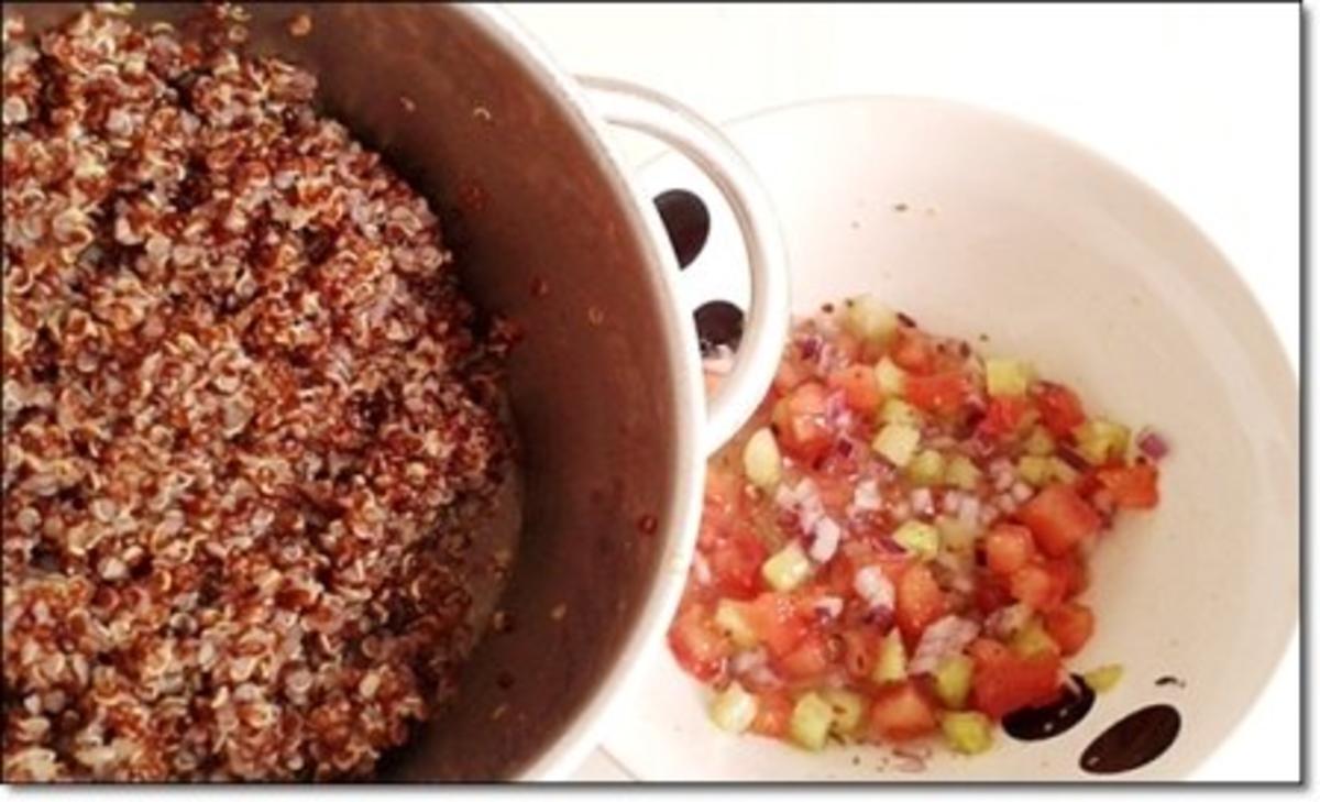 Gebratenes Lachsfilet  mit Quinoa-Salat und Topinambur Chips - Rezept - Bild Nr. 20