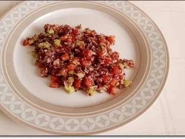 Gebratenes Lachsfilet  mit Quinoa-Salat und Topinambur Chips - Rezept - Bild Nr. 22