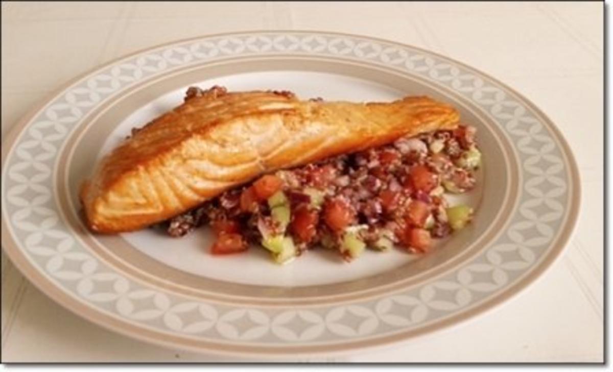 Gebratenes Lachsfilet  mit Quinoa-Salat und Topinambur Chips - Rezept - Bild Nr. 23