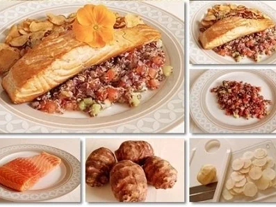 Gebratenes Lachsfilet  mit Quinoa-Salat und Topinambur Chips - Rezept - Bild Nr. 27