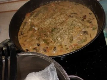 Rezept: Fisch: Rotbarsch an Gemüseragout und Reis Bild Nr. 6 Fisch: Rotbarsch an Gemüseragout und Reis - Rezept - Bild Nr. 6