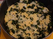 Omelett mit frischen Blattspinat - Rezept