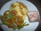 Schweinebauch, Bohnen + Karottengemüse + Kartoffelschnee ! - Rezept
