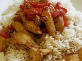 Rezept: Hähnchenstreifen in Chilimarinade mit Paprika und Basmati Bild Nr. 5 Hähnchenstreifen in Chilimarinade mit Paprika und Basmati - Rezept - Bild Nr. 5
