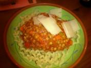 Linsen-Bolognese mit Fusilli Lunghi - Rezept