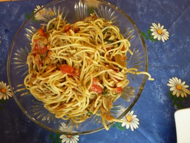 Würzige Knoblauchspaghetti - Rezept