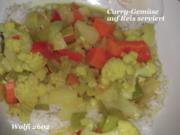 Gemüse : Curry-Gemüse-Pfanne, mit Ananas und Reis (Vegetarisch) - Rezept