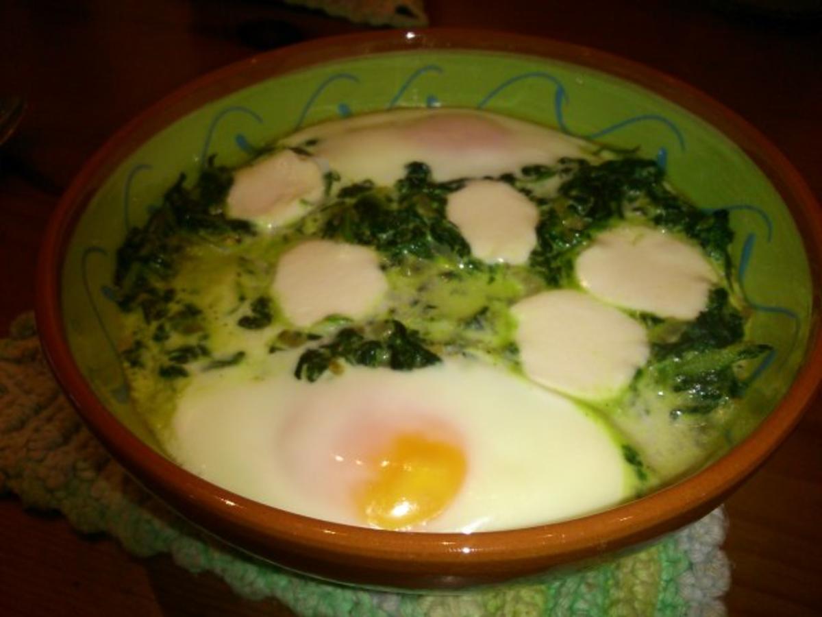 Gebackene Eier in Spinat - Rezept - Bild Nr. 4