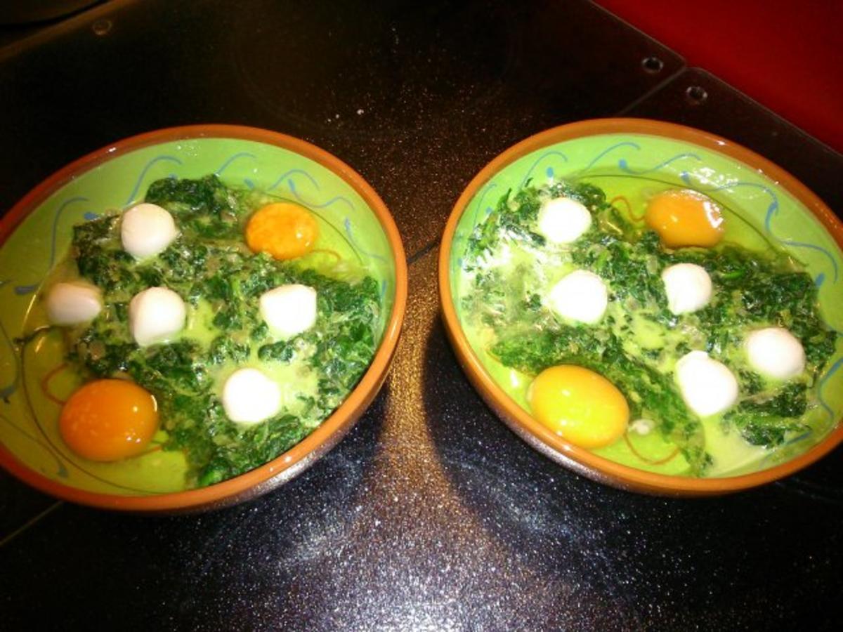 Gebackene Eier in Spinat - Rezept - Bild Nr. 5