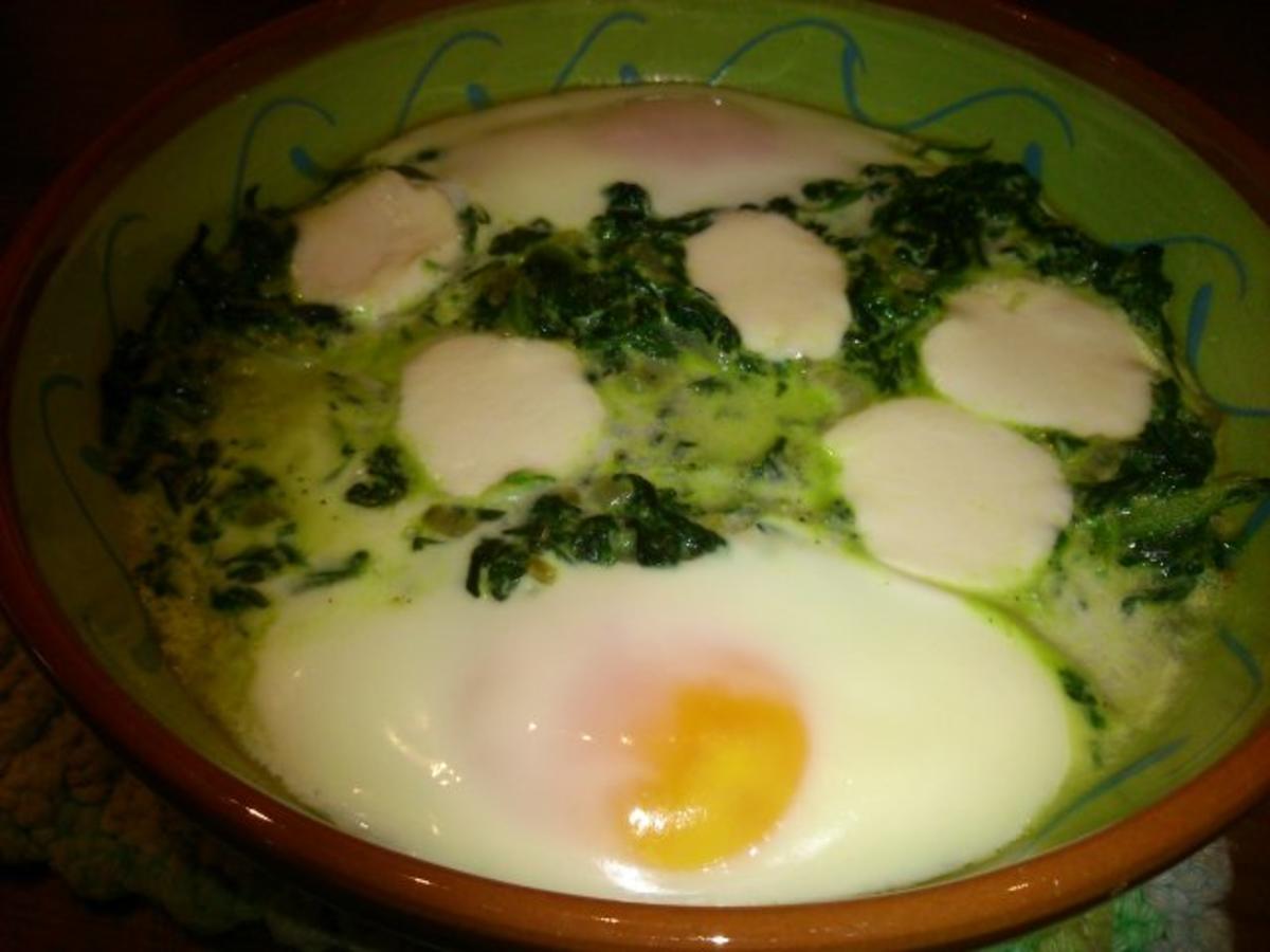 Gebackene Eier in Spinat - Rezept - Bild Nr. 6