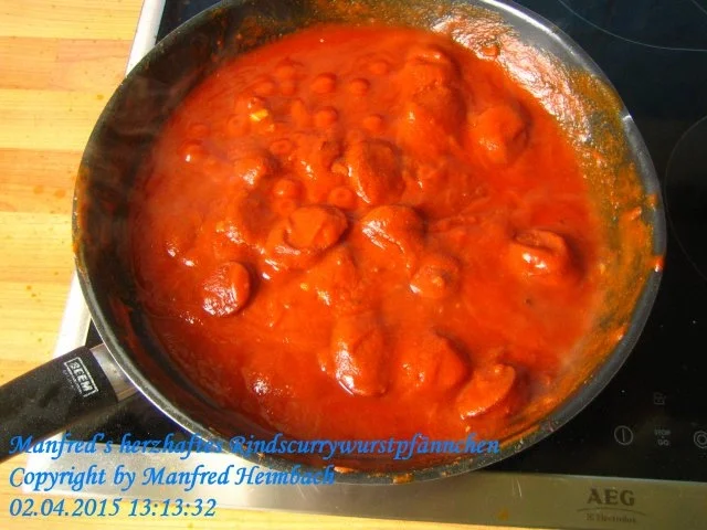 Fleisch – Manfred’s herzhaftes Rindscurrywurstpfännchen - Rezept - Bild Nr. 3