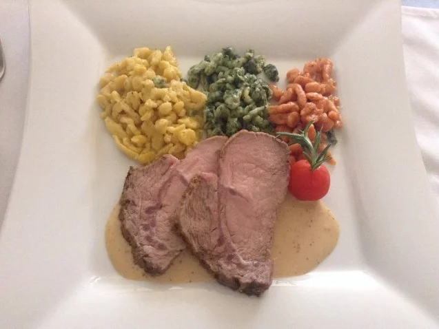 Kalbshohrücken mit Orangensenf - Rezept