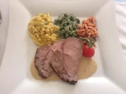 Kalbshohrücken mit Orangensenf - Rezept