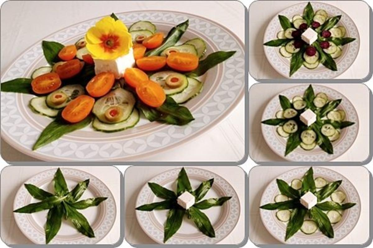 Junger Bärlauch Salat mit Fetakäse und Dressing dazu - Rezept - Bild Nr. 3