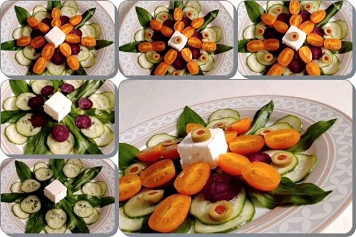 Junger Bärlauch Salat mit Fetakäse und Dressing dazu - Rezept - Bild Nr. 19