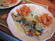 Saiblingsfilet aus dem Ofen mit Wasabi-Limetten-Sauce - Rezept