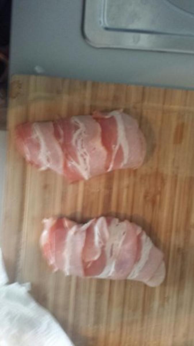 überbackene Hähnchenbrust mit Bacon - Rezept - Bild Nr. 3