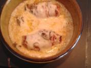 überbackene Hähnchenbrust mit Bacon - Rezept