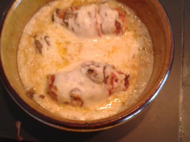überbackene Hähnchenbrust mit Bacon - Rezept
