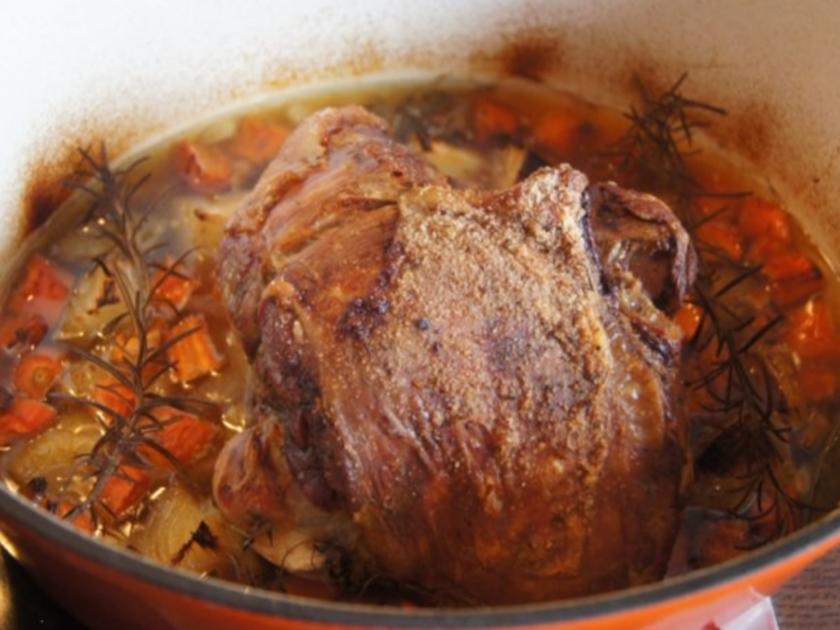 Lammkeule mit Buschbohnen und Mandelbällchen - von MausVoh