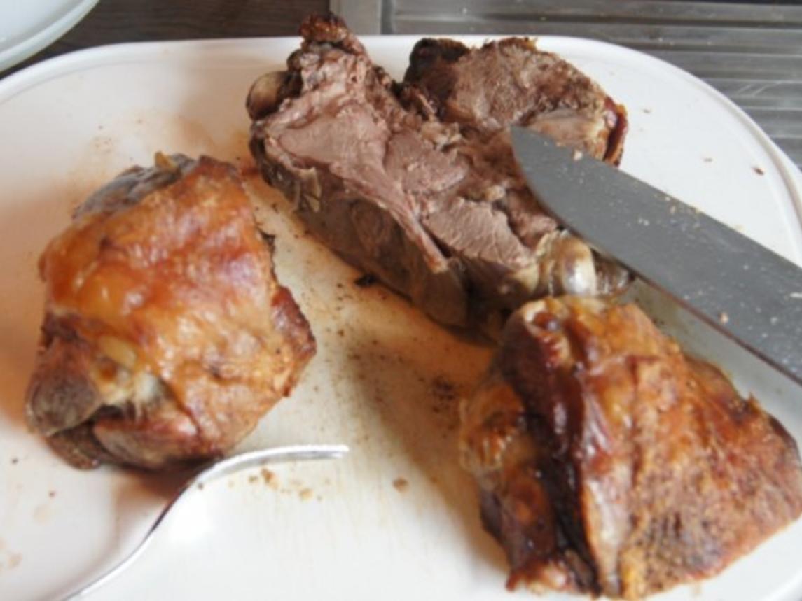 Lammkeule mit Buschbohnen und Mandelbällchen - von MausVoh
