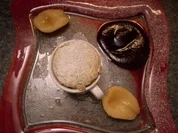 Mohnsoufflee an Weißweinbirne - Rezept