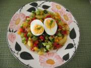 Oster - Ei auf buntem Salat - Nest - Rezept