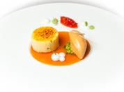 Ziegenkäse-Crème Brûlée mit Hagebuttengelee - Rezept