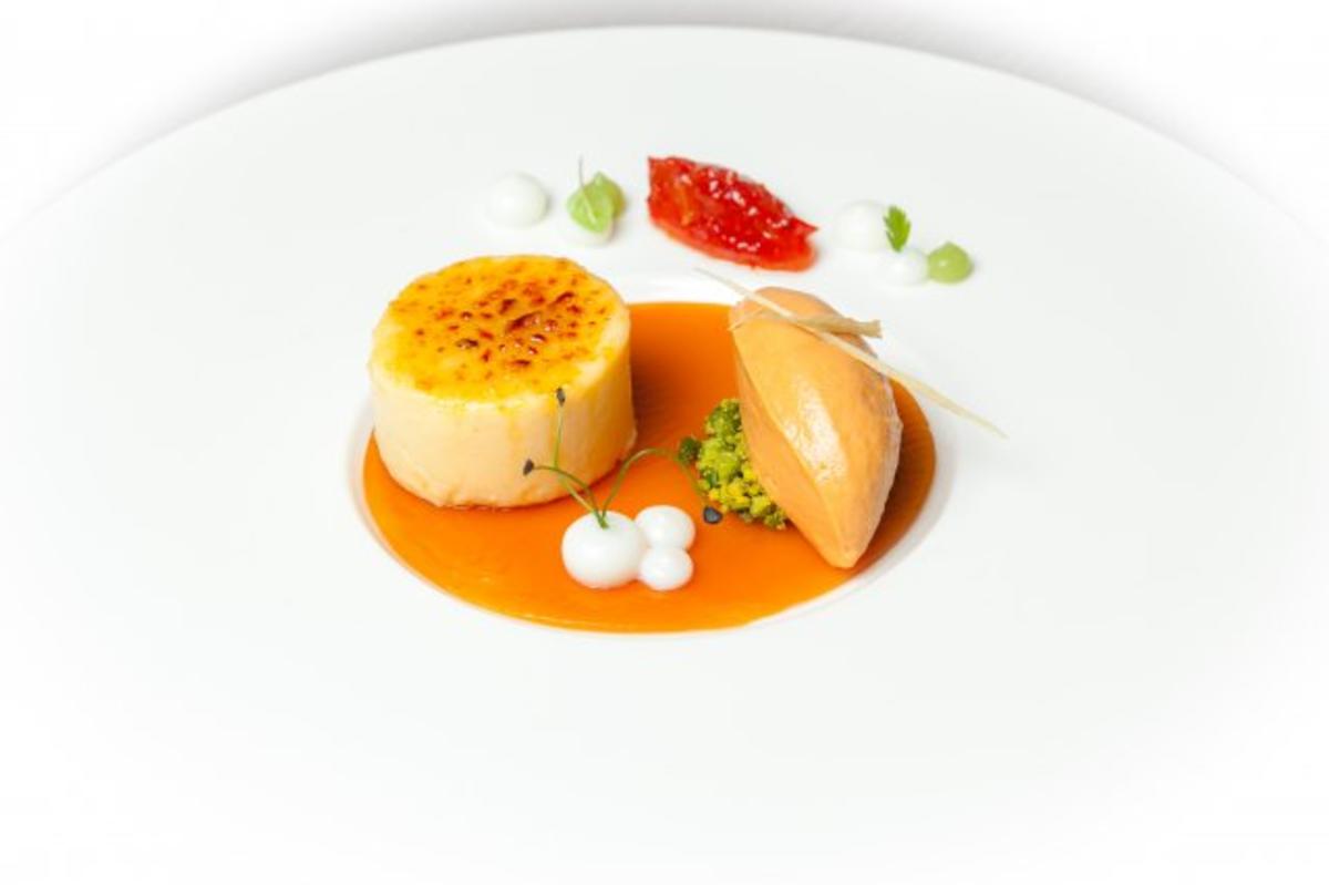 Ziegenkäse-Crème Brûlée mit Hagebuttengelee - Rezept Eingereicht von
Game of Chefs