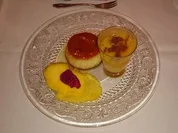 Creme Caramel mit Mangosorbet - Rezept