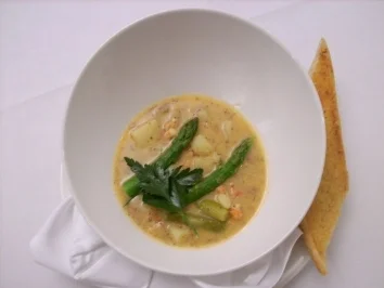 Rezept: Cassoulet von Flusskrebsen mit grünem Spargel Cassoulet von Flusskrebsen mit grünem Spargel - Rezept