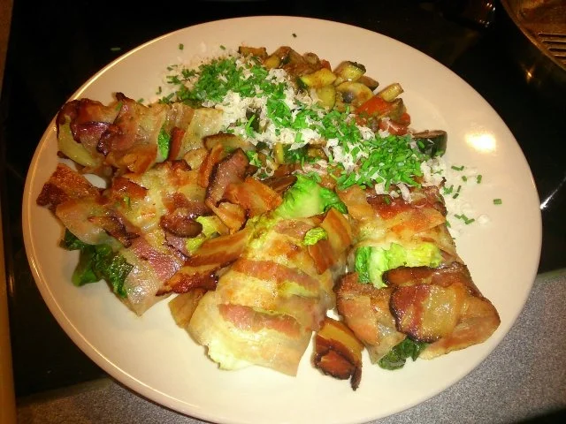 Gebratener Römersalat im Speckmantel - Rezept - Bild Nr. 5