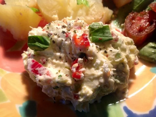 Rezept: Mango-Chili-Frischkäse-Dip mit Pellkartoffeln Bild Nr. 2 Mango-Chili-Frischkäse-Dip mit Pellkartoffeln - Rezept - Bild Nr. 2