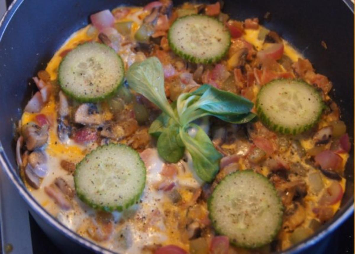 Pikantes Omelett mit Gemüse III - Rezept