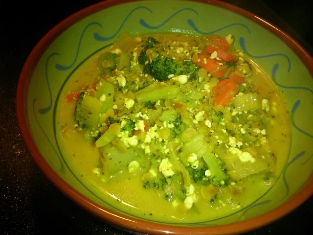 Rezept: Gemüse-Linsen-Pfanne mit Hüttenkäse Bild Nr. 2 Gemüse-Linsen-Pfanne mit Hüttenkäse - Rezept - Bild Nr. 2