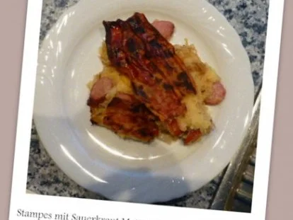 Rezept: Stampes mit Sauerkraut,Mettendchen und Bacon Bild Nr. 9 Stampes mit Sauerkraut,Mettendchen und Bacon - Rezept - Bild Nr. 9